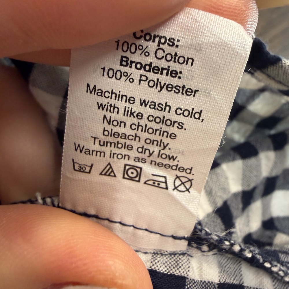 J. Crew Blue and White Checkered Blouse - Picture 6 of 9